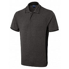 UC117 Charcoal/Black Two Tone Polo Shirt