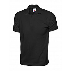 UC122 Black Jersey Poloshirt