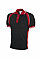 UC123 Black/Red Sports Poloshirt