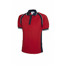 UC123 Red/Navy Sports Poloshirt