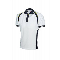 UC123 White/Navy Sports Poloshirt