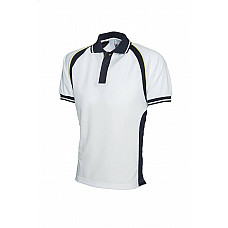 UC123 White/Navy Sports Poloshirt