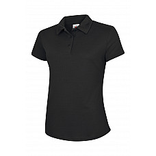 UC126 Black Ladies Ultra Cool Poloshirt