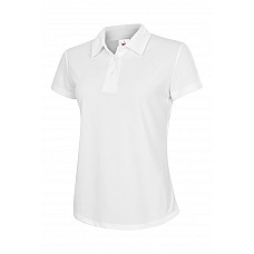 UC126 White Ladies Ultra Cool Poloshirt