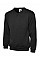 UC204 Black Classic V-Neck Sweatshirt