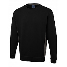 UC217 Black/Charcoal Two Tone Crew New Sweatshirt