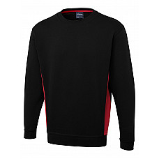 UC217 Black/Red Two Tone Crew New Sweatshirt