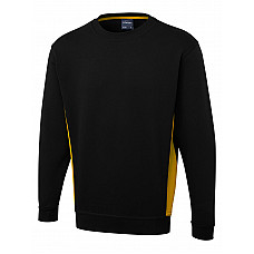 UC217 Black/Yellow Two Tone Crew New Sweatshirt