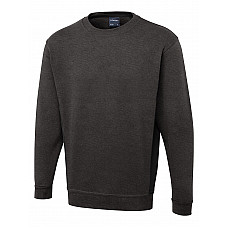 UC217 Charcoal/Black Two Tone Crew New Sweatshirt