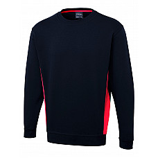 UC217 Navy/Red Two Tone Crew New Sweatshirt