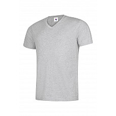 UC317 Heather Grey Classic V Neck T-shirt