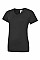 UC319 Black Ladies Classic V-Neck T-Shirt