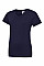 UC319 Navy Ladies Classic V-Neck T-Shirt