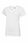 UC319 White Ladies Classic V-Neck T-Shirt