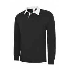 UC402 Black Classic Rugby Shirt