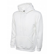 UC502 White Classic Hooded Sweatshirt