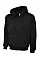 UC504 Black Adults Classic Full Zip Hooded Sweatshirt