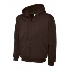 UC504 Brown Adults Classic Full Zip Hooded Sweatshirt