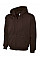 UC504 Brown Adults Classic Full Zip Hooded Sweatshirt