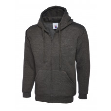 UC504 Charcoal Adults Classic Full Zip Hooded Sweatshirt