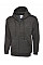 UC504 Charcoal Adults Classic Full Zip Hooded Sweatshirt