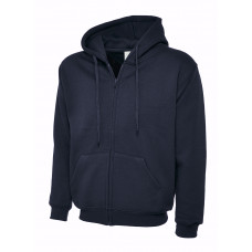 UC504 Navy Adults Classic Full Zip Hooded Sweatshirt