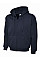 UC504 Navy Adults Classic Full Zip Hooded Sweatshirt