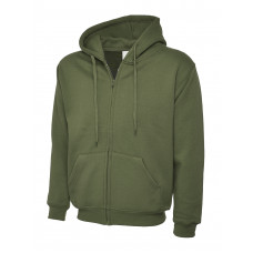 UC504 Olive Adults Classic Full Zip Hooded Sweatshirt