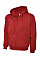 UC504 Red Adults Classic Full Zip Hooded Sweatshirt