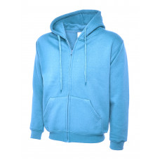 UC504 Sky Adults Classic Full Zip Hooded Sweatshirt