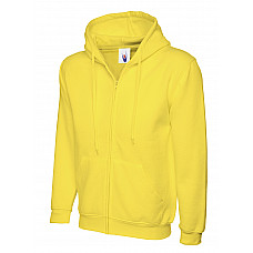 UC504 Yellow Adults Classic Full Zip Hooded Sweatshirt