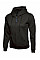 UC505 Black Ladies Classic Full Zip Hooded Sweatshirt