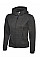 UC505 Charcoal Ladies Classic Full Zip Hooded Sweatshirt