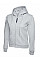 UC505 Heather Grey Ladies Classic Full Zip Hooded Sweatshirt