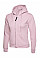 UC505 Pink Ladies Classic Full Zip Hooded Sweatshirt