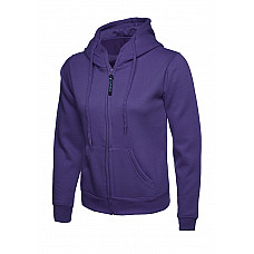 UC505 Purple Ladies Classic Full Zip Hooded Sweatshirt