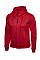 UC505 Red Ladies Classic Full Zip Hooded Sweatshirt