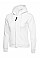 UC505 White Ladies Classic Full Zip Hooded Sweatshirt