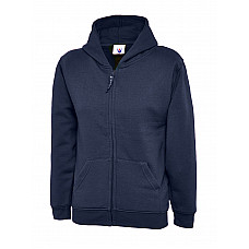 UC506 Navy Childrens Classic Full Zip Hooded Sweatshirt