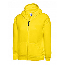 UC506 Yellow Childrens Classic Full Zip Hooded Sweatshirt