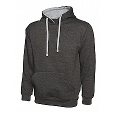 UC507 Charcoal/Heather Grey Contrast Hooded Sweatshirt