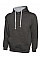 UC507 Charcoal/Heather Grey Contrast Hooded Sweatshirt