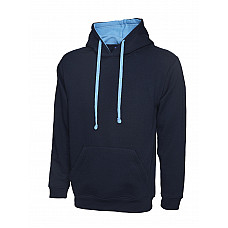 UC507 Navy/Sky Contrast Hooded Sweatshirt