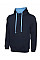 UC507 Navy/Sky Contrast Hooded Sweatshirt