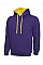 UC507 Purple/Yellow Contrast Hooded Sweatshirt