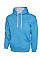 UC507 Sapphire/Heather Grey Contrast Hooded Sweatshirt