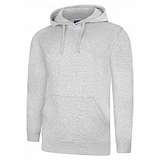 UC509 Heather Grey Deluxe Hooded Sweatshirt