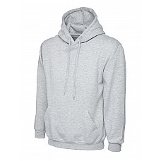 UC510 Heather Grey Ladies Deluxe Hooded Sweatshirt