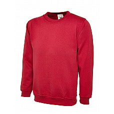 UC211 Red Ladies Deluxe Crew Neck Sweatshirt