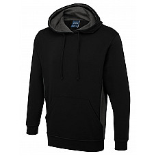 UC517 Black/Charcoal Two Tone Hooded Sweatshirt